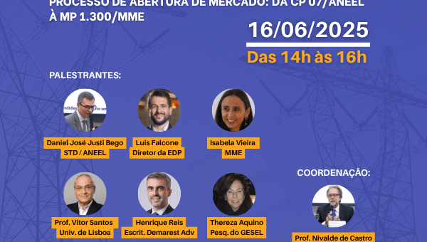 Webinar GESEL “Processo de Abertura de Mercado: da CP 07/ANEEL à MP 1.300/MME”